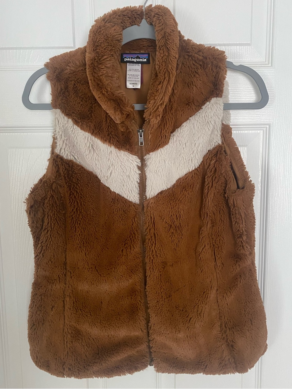 Patagonia faux fur neutral vest